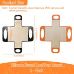 Reusable Silicone Bread Loaf Pan Liner, Food-Grade Silicone Bread Sling, Sourdough Bread Mat, Loaf Pan Lifters, Non-Stick&Easy Clean Dough Transfer Tool, Fits 9x5 or 1.5lb Loaf Pans, Black & Orange