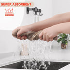 Kitinjoy 100% Cotton Waffle Weave Kitchen Towels, 6-Pack Super Soft and Absorbent Dish Towels for Drying Dishes, Kitchen Hand Towels, 13 in x 28 in, Tan