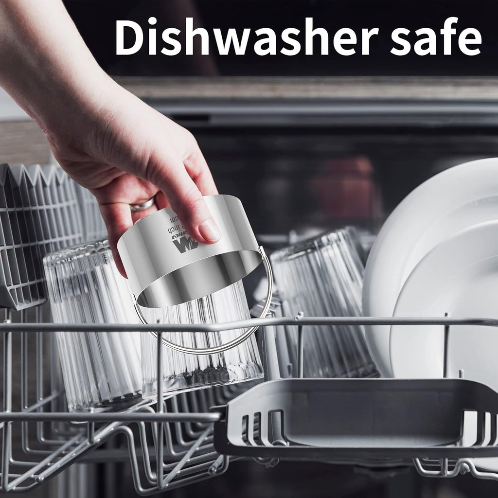 Square Biscuit Cutter Set 1.75inch 2inch 2.25inch 2.75inch 3.25inch, Stainless Steel Cookies Cutter with Handle, Professional Baking Dough Tools,5pcs set