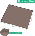 TRZZ Silicone Waterproof Under Sink Mat 28" x 19", Drip Tray and Cabinet Liner for Kitchen and Bathroom, Prevents Water Damage and Organizes Cabinets (Brown)