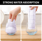 Homaxy 100% Cotton Terry Kitchen Dish Cloths, Ultra Soft and Absorbent Dish Towels for Kitchen, Suitable for Drying and Washing Dishes, 6 Pack, 12 x 12 Inches, White