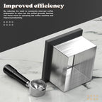 Bottomless Coffee Knock Box, Stainless Steel Espresso Knock Box Chute for Coffee Grounds, Counter Mounted Knock Box, Open Bottom Countertop Knock Box for Commercial Coffee Shop Office Home