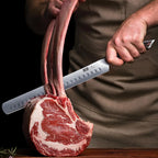 Carving Knife 12 Inch, Japanese High Carbon Steel Slicing Knife with Ergonomic Pakkawood Handle, Razor Sharp Brisket Knives for Meat Cutting, BBQ, Turkey