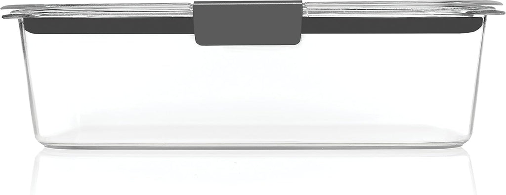Rubbermaid Brilliance Food Storage Container, Large, 9.6 Cup, Clear 2024351 (Pack of 2)