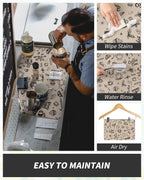 AMOAMI Coffee Mat Hide Stain Rubber Backed Absorbent Dish Drying Mat for Kitchen Counter - Fits Under Coffee Maker & Espresso Machine (12x19, Milk Tea)