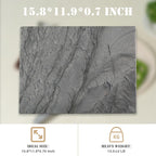 Koville Natural Marble Pastry Board for Kitchen, 16" x 12" Marble Tray Cutting & Charcuterie Board Slab for Countertop, Stone Cheese Resistant Pastry Tray, Rectangular Serving & Chopping Slab - Dark