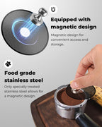 3 Pcs 58mm Espresso Puck Screen with Round Hole in the Middle - 0.2mm Ultra Thin Espresso Puck, Stainless Steel Reusable Coffee Filter, Suitable for La Marzocco/Gaggia (Black)