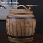 Ceramic Rice Storage Container Sealed Rice Bucket, Grain Dispenser Food Storage Jars, Chinese Jar Ceramic Decorative, for Cereal, Flour, Sugar, Coffee, Rice(35 * 28.5cm/13.7 * 11.2in)