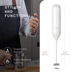 Rechargeable Milk Frother Handheld, Coffee Frother Handheld with USB-C Charging Stand, Electric Drink Mixer Handheld, Mini Electric Whisk Frother for Coffee, Matcha, etc