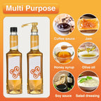 VOISEN Coffee Syrup Pumps, Syrup Pump, 26 Pack Gold Skinny Syrup Pump for 750ml 25.4oz Syrup Bottle, Syrup Pump Dispenser for Kitchen Dinning Coffee Bar Drinking Mixes,Davinci,Jordans