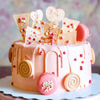 Twisweet Red Pearl Sprinkles for Cake Decorating, Edible Sugar Pearls for Baking, Mix Size, Cake Topper Cupcake Cookie Ice Cream Dessert Decorations, Valentines Birthday Christmas Supplies (130g/4.58oz)