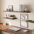 Wall Shelf Set of 2, Rustic Brown Floating Shelves 36 in W x 10 in D x 1 in H, Wooden Floating Wall Shelf with Invisible Brackets for Living Room/Bedroom/Bathroom/Kitchen Storage and Decor