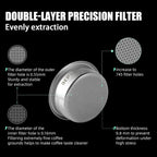 MHW-3BOMBER 51mm Espresso Filter Basket, 12g Double-layer Stainless Steel High Precision Extraction Portafilter Basket Filter Fits Most 51mm Portafilter/Tamper, Ridged, FB5619-OS