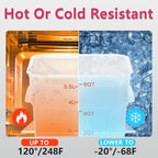 6 Pack 6 Quart Square Clear Food Storage Containers with Lids Cereal Containers Storage Airtight Food Storage Containers for Restaurant Kitchen Home