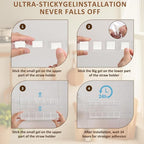 9.8” Acrylic Straw Holder with Double Sided Adhesive Tape Reusable Tumbler Straw Organizer Storage Container for Counter Cabinet Cupboard Kitchen( Large)