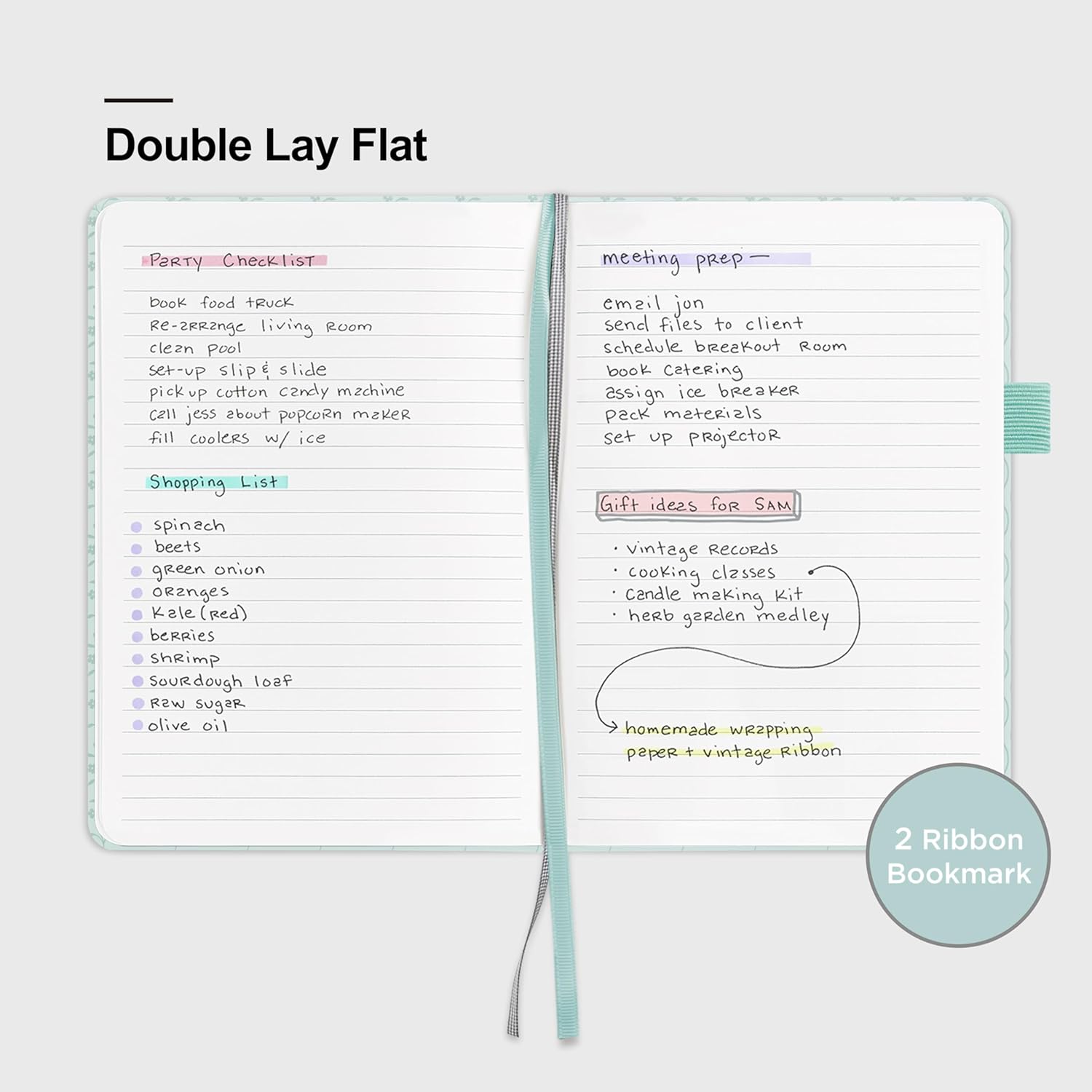 &And Per Se Lined Journal Notebook for Women&Men with Pattern, 160 Pages 100GSM Thick Paper, A5 Hardcover Journals for Writing(1 Pack, Light Blue)