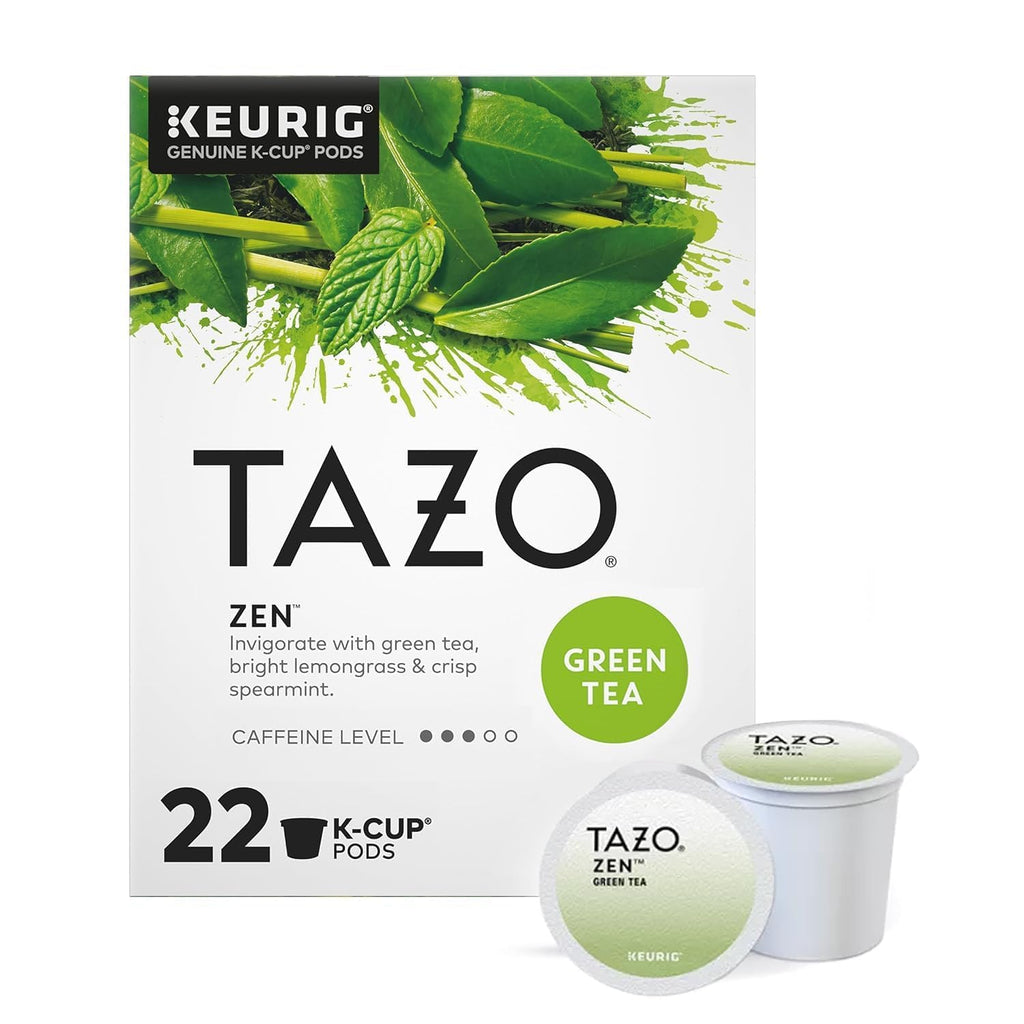 TAZO Tea Bag K-Cup Pods, Awake English Breakfast & Zen 22 CT (2ea) (Variety Pack)
