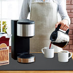 Coffee Mat 15.7*19.7 Inch, 50*40cm Dish Drying Mat for Kitchen Counter Bar, Stain Hiding Rubber Backed Absorbent Bar Mat Pad, Dark Grey (3)