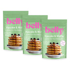 Belly Pancake Mix & Waffle Mix with Collagen Protein | High-Protein | Pancakes & Waffles | Grain-Free Dairy-Free Nut-Free | Healthy Snacks For Adults & Kids | Women-Owned Business | 9.4 oz | 3 Pack