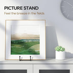 HONGYUTAI 3 Pack 8 Inch Plate Stands for Display Picture - Table Top Display, Decorative Metal Frame Holders for Book, Photo and Platter, Tabletop Art, Black