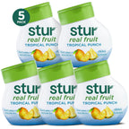 Stur Liquid Water Enhancer | Tropical Punch | Naturally Sweetened | High in Vitamin C & Antioxidants | Sugar Free | Zero Calories | Keto | Vegan | 5 Bottles, Makes 120 Drinks