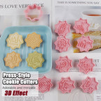 10 Pcs Eid Mubarak Cookie Cutters Set Baking Molds 3D Christmas Press type Cookie Cutter for Baking, Fondant, Cheese, and Pastries