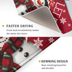 Merry Christmas Dish Drying Mat for Kitchen Counter 18x24 Inch Let It Snow Dish Draining Mat Xmas Snowflakes Decorations Fast Absorbent Tableware Cardinal Birld Dishes Pad for Coffee Bar Countertop