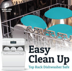 Priority Chef 6Pc Large Mixing Bowls With Lids Set with Non-Slip Bases, Stainless Steel Mixing Bowl Set, 6 Airtight Lids and 3 Graters, Turquoise