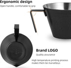 MHW-3BOMBER Espresso Measuring Cup 2 Pack Double Shot Espresso Cups Stainless Steel Coffee Bean Dosing Cup Espresso Machine Accessories (Matte Black) G6197B-OS