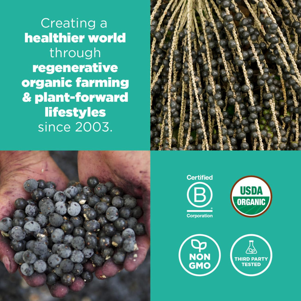 Navitas Organics Acai Powder – for Smoothie Bowls, Oatmeal, Dips, Sauces & More – Antioxidants, Omega 3 6 9, Fiber - USDA Organic, Non GMO, Kosher, Gluten Free, Keto (4oz. Bag, 38 Servings)