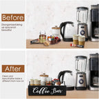 Coffee Station Organizer Wooden Coffee Bar Holder Accessories for Countertop, Farmhouse Kcup Pod Storage Basket with Handle - Black