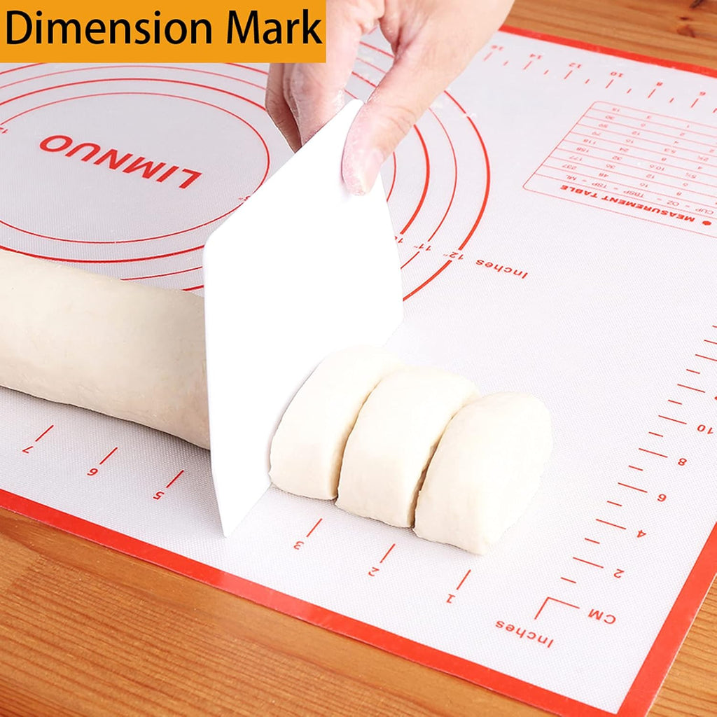Silicone Baking Mat，Non Stick Rolling Dough with Measurements for Pie Pizza Cookies Fondant Making，Extra Thick Non Slip Silicone Pastry Mat