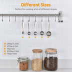 U-Taste Teaspoon Tablespoon Measuring Spoons: 18/8 Stainless Steel Measure Scoop Set of 5, 1/4 TSP, 1/2 TSP, 1 TSP, 1/2 TBSP & 1 TBSP, Metal Kitchen Measurement Utensil for Dry and Liquid Ingredients