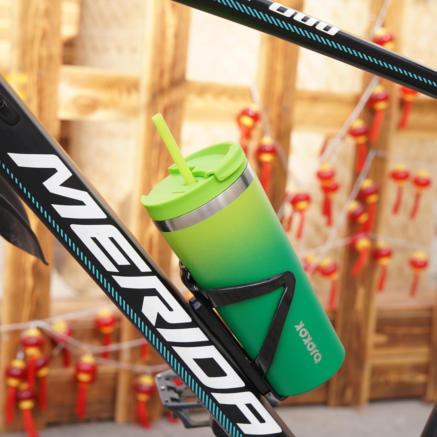 BJPKPK 22oz Insulated Tumbler With lid And Straw Stainless Steel Tumblers Travel Coffee Mug Reusable Thermal Cup,Macaron Green