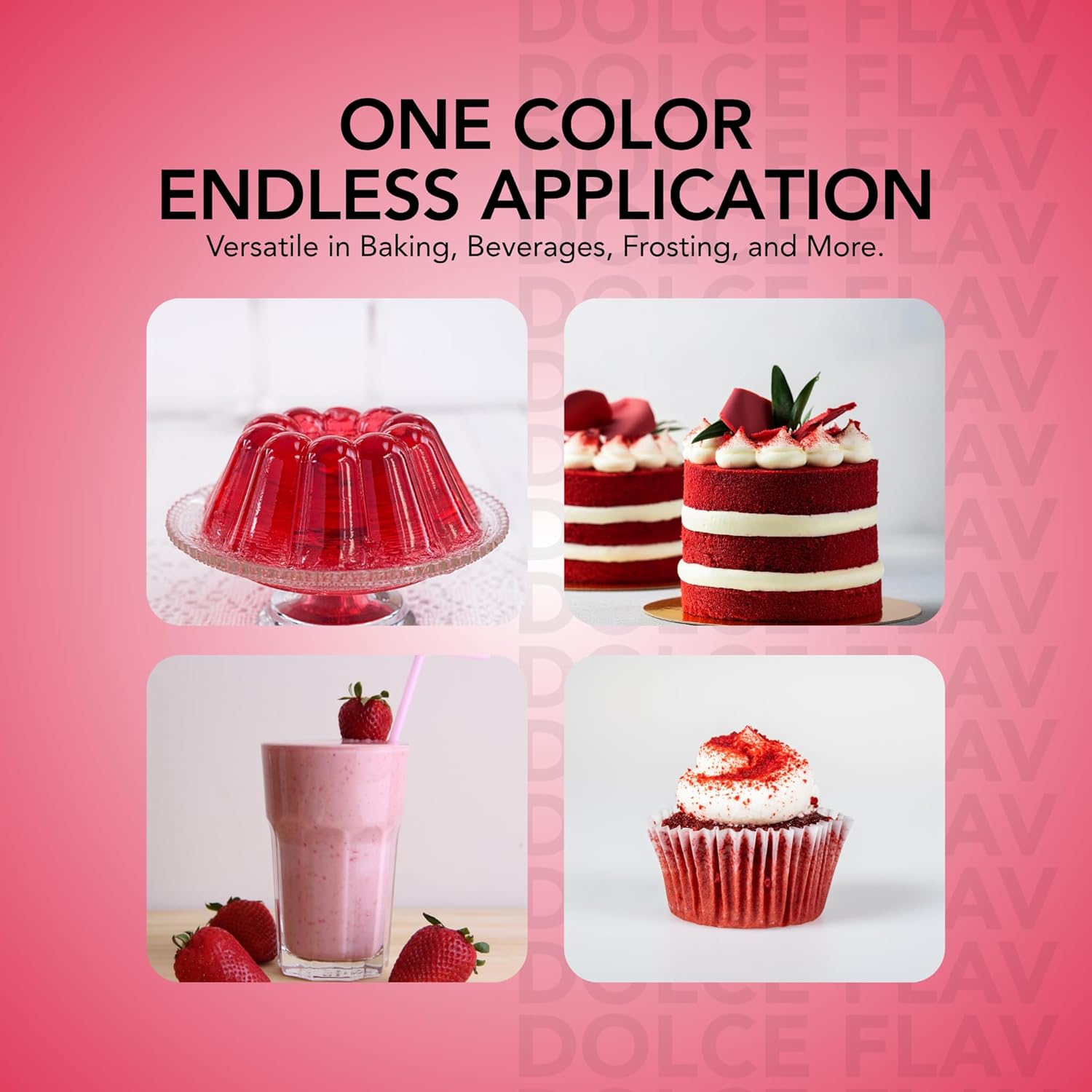 Dolce Flav Natural Red Food Coloring – Vivid Plant-Based Color from Beets | 2 oz Water-Soluble Liquid Dye for Baking, Drinks & Frostings | Graduated Dropper Included | No Artificial Dyes | Kosher | Made in USA