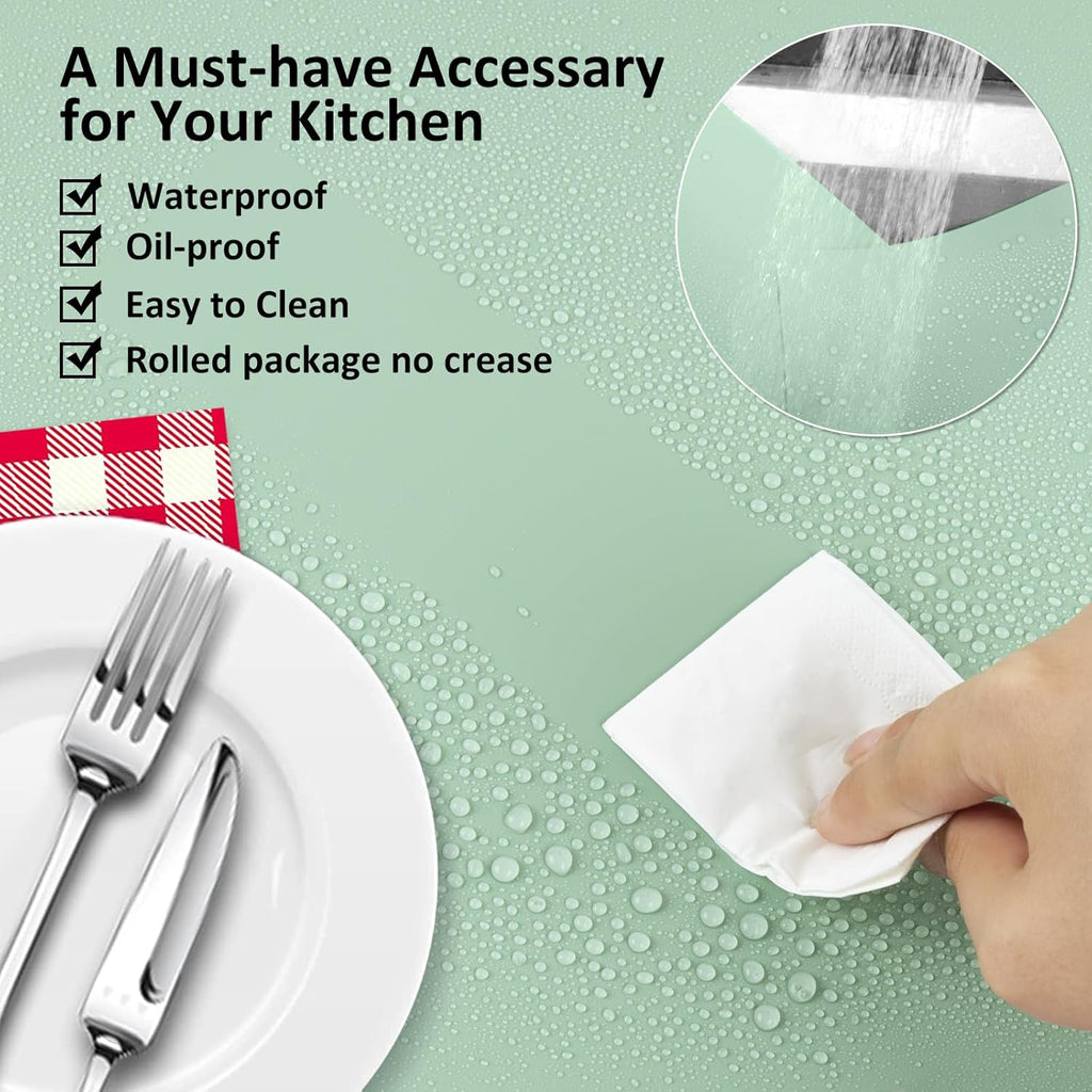 Silicone Mats for Kitchen Counter, Nonslip Silicone Mats for Crafts Countertop Protector Heat Resistant Mat (Light Green, 78.7"L x 15.7"W)