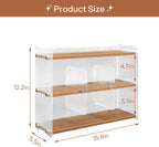 Coffee Mug Holder Wooden Cup Station Organizer 3-Tier Cup Holder for Coffee Bar Mug Display Rack for Countertop Mug Holder Shelf for Home Kitchen Nut Brown