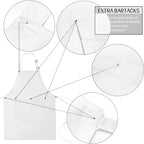 Cotton Blend Waterproof Apron With 2 Pockets for Women Men - Cooking Kitchen Chef Arpon BBQ Work Painting - (1 Pack)