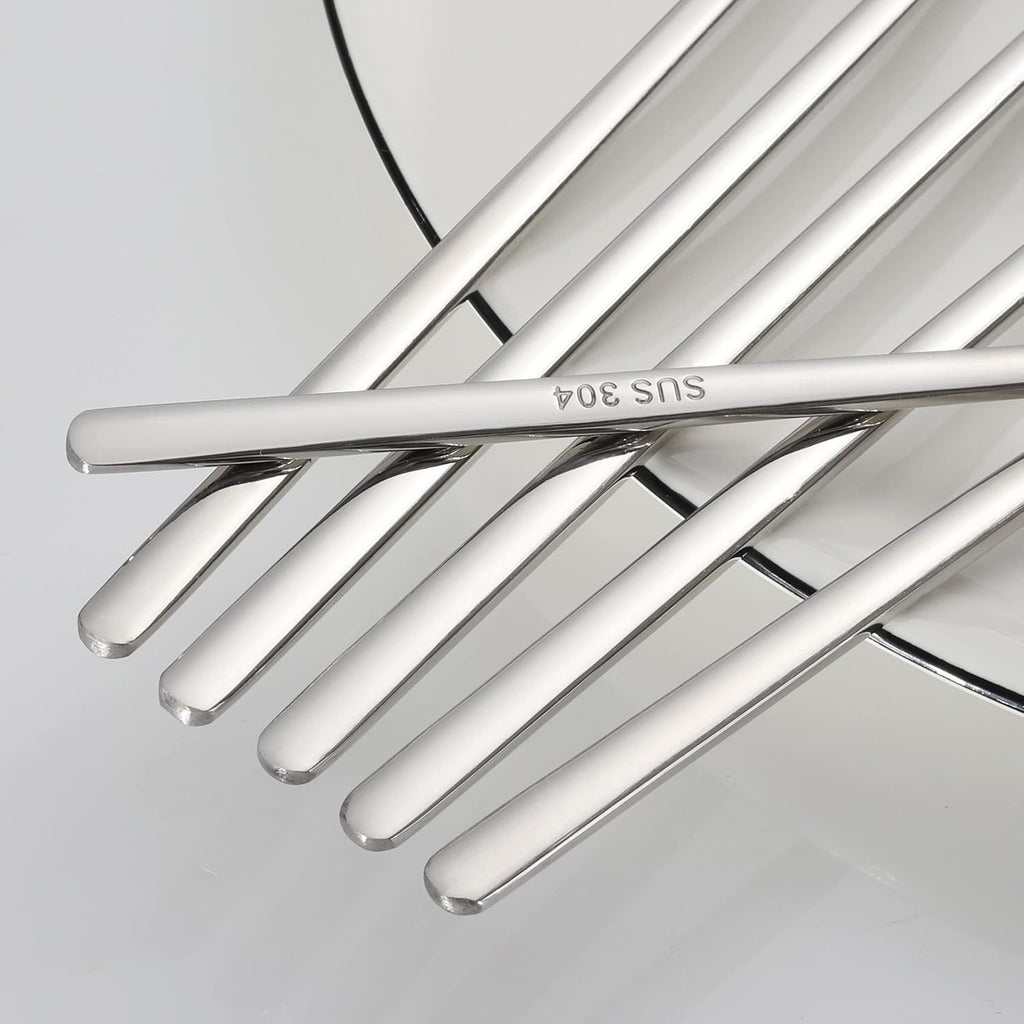 Stainless Steel Cocktail Stir Sticks with Long Handle of 6 Pieces for Coffee & Tea Drinks