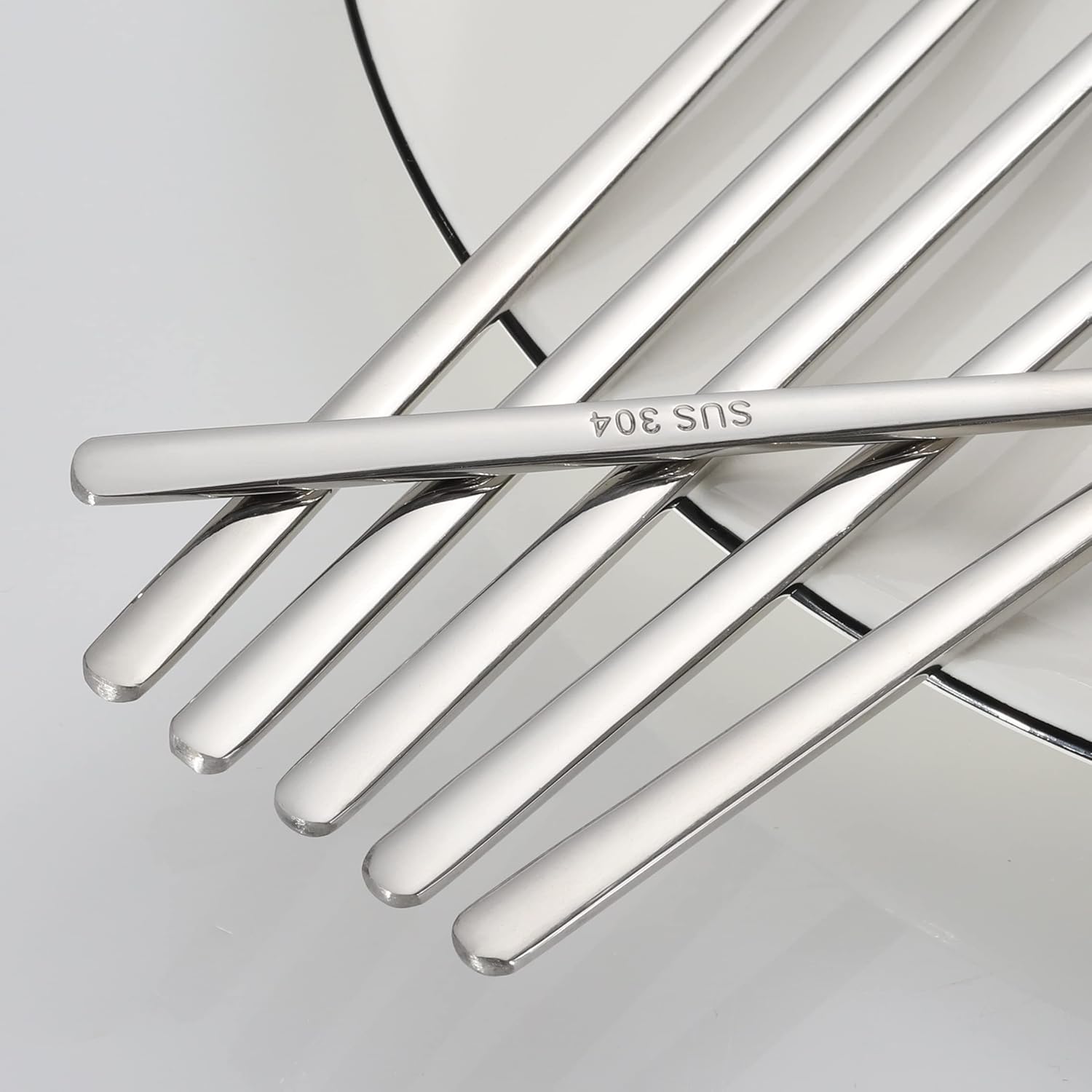 Stainless Steel Cocktail Stir Sticks with Long Handle of 6 Pieces for Coffee & Tea Drinks