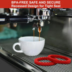 2PCS E61 8.0mm Silicone Group Gasket for Gaggia Espresso Machines Grouphead/Portafilter, Red