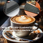 Coffee Bar Mats for Countertop, Bar Decor Accessories, Coffee Machine Tray for Countertop, Non-slip Dish Drying Mat, Rubber Barista Tools Pad, Espresso Organizer (Black, 18"x12")