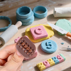 172Pcs Letter Stamps for Clay, Pottery Name Alphabet Cookie Stamps Molds for Cake Baking Chocolate, Embosser Fondant Clay Letter Stamp Cutters Stencils, Mooncake Air Dry Polymer Clay Cutters Molds