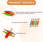 15 Pcs Small Rolling Pin, 9 Inch Wooden Rolling Pin, Small Dough Roller, Dough Rolling Pins for Home Kitchen Fondant Pastry Pizza Baking and Crafting
