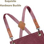 AFUN Chef Aprons for Men Women with Large Pockets, Cotton Canvas Cross Back Heavy Duty Adjustable Work Apron, Size M to XXL(Darkred)