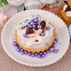 Purple Sprinkles for Cake Decorating, 6 Sizes Mix 4.6 oz Edible Pearl Sugar for Ice Cream Cupcake Cookies, Wedding Parties Birthday Cake Decoration