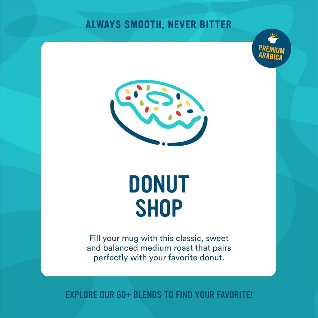 Cameron's Coffee Roasted Ground Coffee Bag, Donut Shop Blend, 10 Ounce, Pack of 6