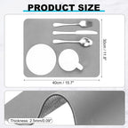 uxcell Silicone Mats for Kitchen Counter, 15.7" x 11.8" Non-Slip Countertop Protector Mat Heat Resistant Coffee Mat Waterproof Table Placemat, Gray