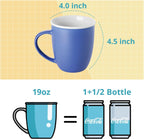 LIFVER 19 oz Large Coffee Mugs Set of 6, Valentines Day Gifts for him her, Assorted Colored Mugs with Handle, Matte Ceramic Large Cups for Coffee Tea Cocoa, Housewarming Decor Gift