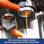 54mm Bottomless Portafilter - 3-Ear Stainless Steel - For Breville Barista Express (BES870, 878, 875, 840, Duo-Temp Pro) - Solid Wood Handle